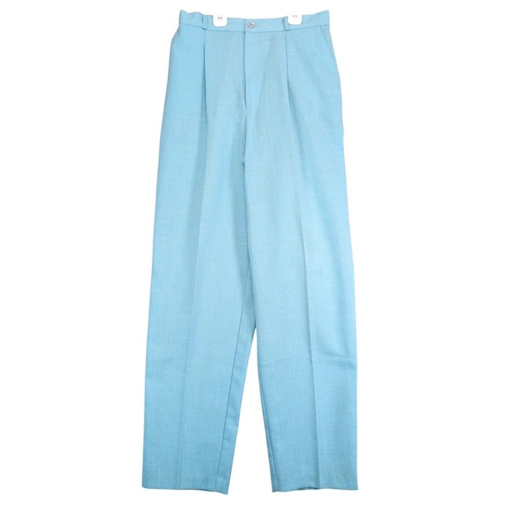 Vintage 80s NWT Jr Things Inc Light Blue Pants Juniors 11 27x28.5 USA Union Made